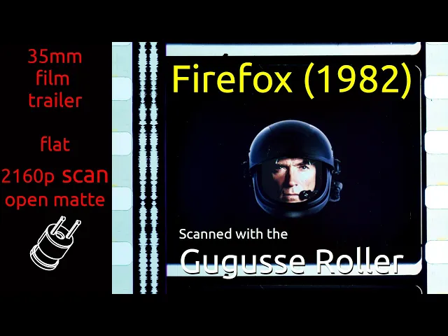 Firefox (1982) 35mm film teaser trailer, flat open matte, 2160p