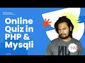 Online Quiz Management System in PHP and Mysqli