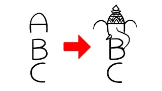 Ganesha Drawing Banao A B C se - A B C सें गणपती चित्र बनाना सिंखो