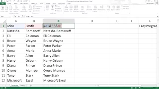 Easy Excel - Combining Cells