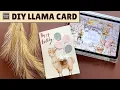 DIY Llama Birt ay Card Easy Boho Style Handmade Card