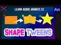 SHAPE TWEENS in Adobe Animate CC Tutorial for Beginners