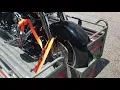 How to tie down a Harley-Davidson or any motorcycle on a u haul trailer