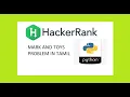 Mark and toys hackerrank solution in python and Explained in Tamil Programming in Tamil
