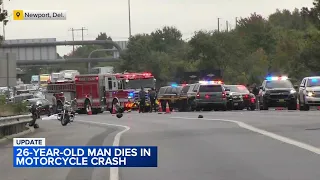 Motorcyclist dead after striking guardrail on I-95 southbound in Delaware