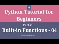 Python Tutorial For Beginners - Part-12