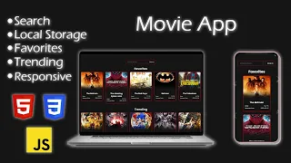 Build an Awesome Movie App with HTML CSS and JavaScript - TMDB API