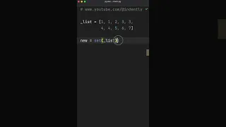 1 SIMPLE Trick To REMOVE Duplicates From ANY List In Python