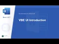 - VBE Visual Basic Editor UI Introduction in Microsoft Word