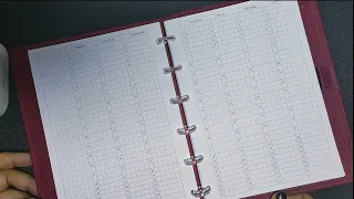 B6 Weekly 24 HOUR Time Block Vertical GRID Printable Planner Refill Ring or Disc Bound PRINT SAMPLE