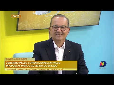 Jorginho Mello fala da expectativa para assumir o cargo de governo do estado de SC