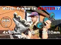 Which inline skate frame is faster 4x90mm or 3x110mm