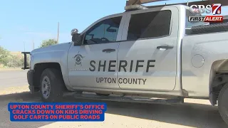 Upton County Sheriff s Office cracks down on kids driving golf carts on public roads