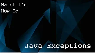 2 2 Java Exceptions and try catch finally blocks