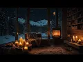Lagu Warm Winter Cabin Night Ambience | Crackling Fire, Candlelight \u0026 Soft Relaxing Music
