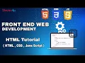Front End Web Development Tutorial 2021 HTML 5 CSS JavaScript Introduction