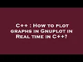 C How to plot graphs in Gnuplot in Real time in C