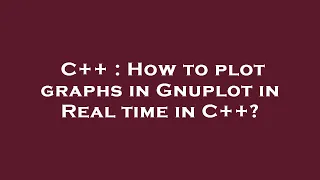 C How to plot graphs in Gnuplot in Real time in C