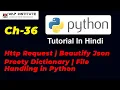 Ch-36 Http Request Json Module Beautify Preety Python tutorial for beginners in hindi