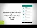 Recyclerview with Cardview in Android Studio Part 2 Item Click with Intent