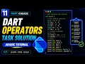 Dart Operators Task Solution Arabic Tutorial