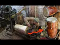 Download Lagu Amazing Making Process Wooden Dholak/Dhol By Talented Hands | Musical Wooden Drum Building.