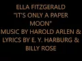 ELLA FITZGERALD  "IT'S ONLY A PAPER MOON"