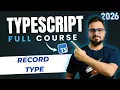 TypeScript Tutorial - Record Type in TypeScript