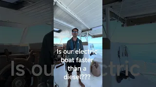 Can we beat a 45 foot diesel catamaran on our 30 foot electric cat #electricboat #diesel