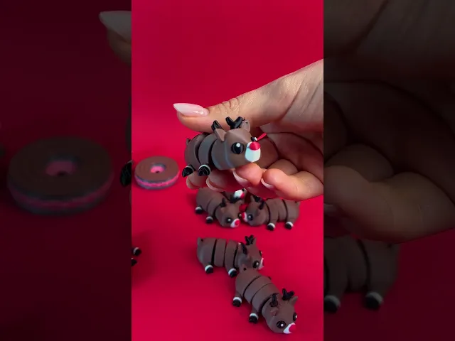Cute Flexi Reindeer (Toy, Keychain & Magnet) video thumbnail