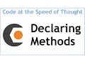 Declaring Methods CodeRush at the Speed of Thought