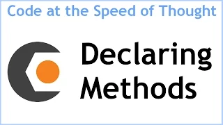 Declaring Methods CodeRush at the Speed of Thought