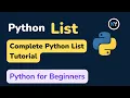 Python List Tutorial Mastering List Manipulation and Operations Python Full Tutorial HINDI -