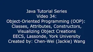 EECS1021 Java Tutorial 34