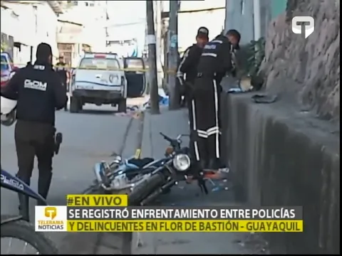 Se registró enfrentamiento entre policías y delincuentes en Flor de Bastión - Guayaquil