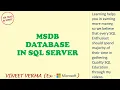 MSDB Database SQL Server Database Design SQL Talks by VINEET