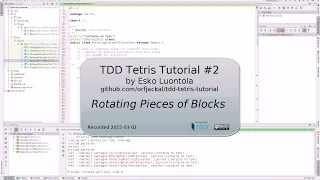TDD Tetris in Java Rotating Pieces of Blocks