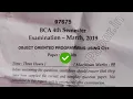 2019 Mdu BCA Re Appear 4th Sem Object Oriented Programming Using C Question Paper