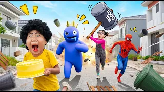 Naughty Boy Pranks Spider-man & Rainbow Blue Cute 🕸️🌈 Sad To Happy Lesson | Scary Teacher IRL