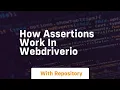 how assertions work in webdriverio