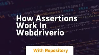 how assertions work in webdriverio