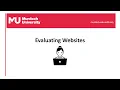 Evaluating Websites - helping you identify fact from fiction