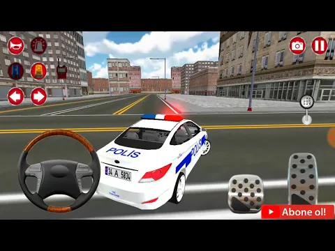 Download MP3 Eğlenceli polis arabası oyunu // Direksiyonlu Araba Oyunu İzle - Araba Oyunları Oyna