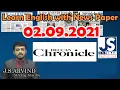 Live with JS - Learn English from Newspapers 02-09 2021 Deccan Chronicle JS English Lab