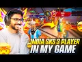 India's No.3 SKS Player in My Game 😨 SKS Player Ey Cute Little Lady 😋🔥 - Free Fire Telugu - MBG ARMY
