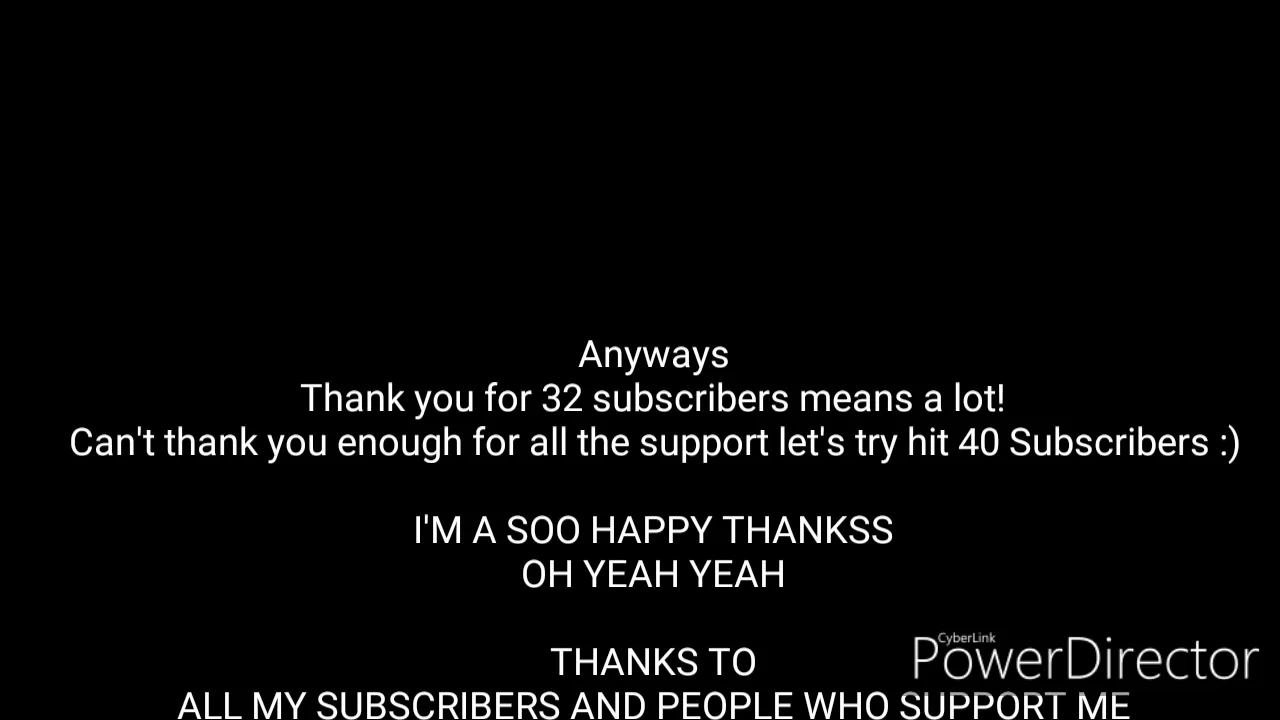 Thank you for 32 subscribers