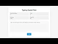 Typing Speed Test Game HML CSS JavaScript Beginner JS Project 2025