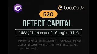 LeetCode 520 Detect Capital C Solution String Pattern Matching
