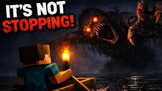 Minecraft Horror Mod Chases Me Across the Ocean! (INSANE Monster!)