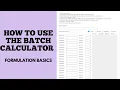 HOW TO Batch Calculator Astarie Apothecary